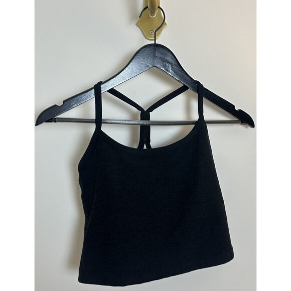 BEYOND YOGA Spacedye Slim Racerback Cropped Tank in Darkest Night Size Medium - Picture 4 of 10
